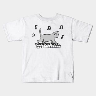 Piano Cat Kids T-Shirt